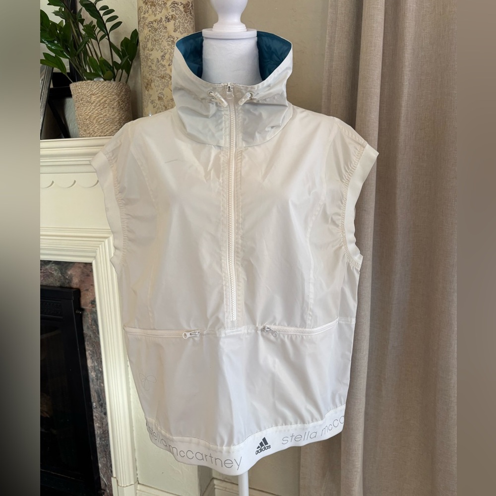 Stella McCartney x Adidas white and blue vest woman’s small - Picture 2 of 10